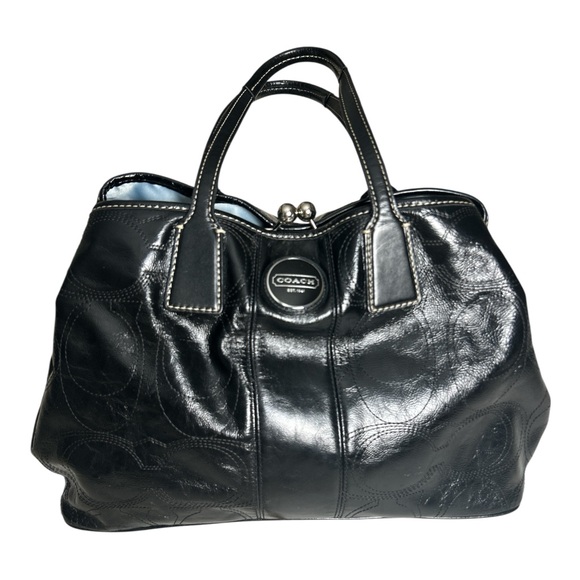Coach Handbags - Coach Carryall Black Patent Leather Bag